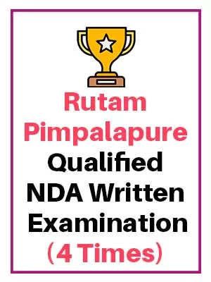 All India Record - Rutam Pimpalapure Qualified NDA Written Examination 4 Times.