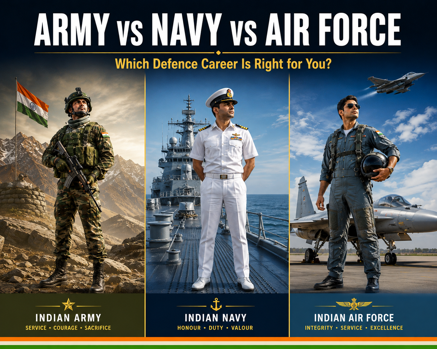 Army vs Navy vs Air Force After 12th: Which Defence Career Is Right for You?